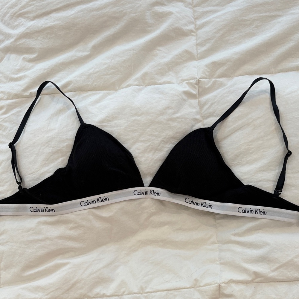 Calvin Klein Black Bralette with Logo Band